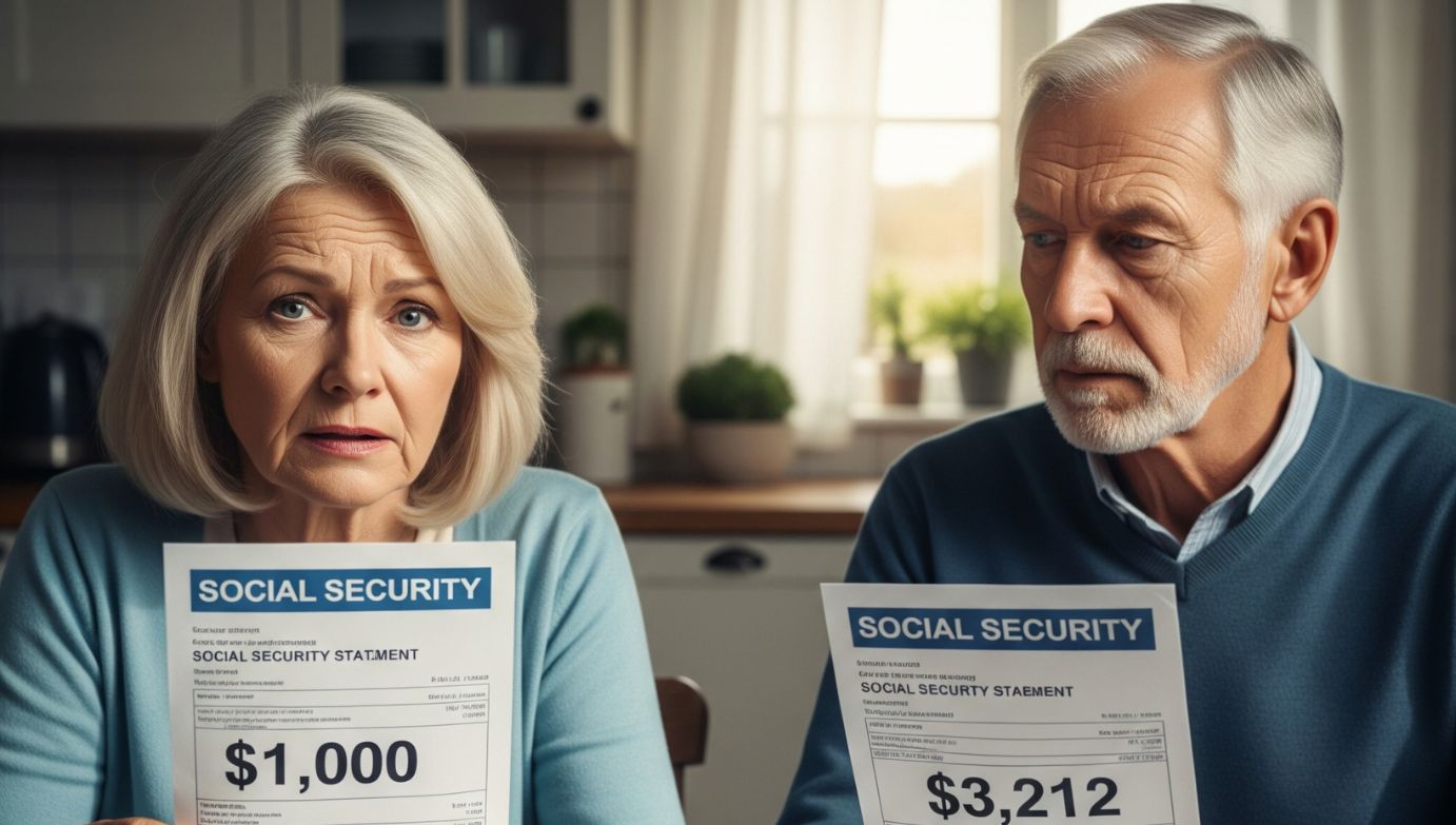 My husband receives $3,212 in Social Security and just retired at age 70: why do I only receive $1,000 if I am entitled to 50%?